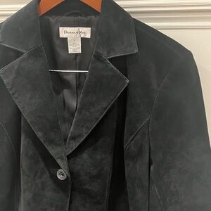 Preston & York Black Women's Leather Suede Jacket